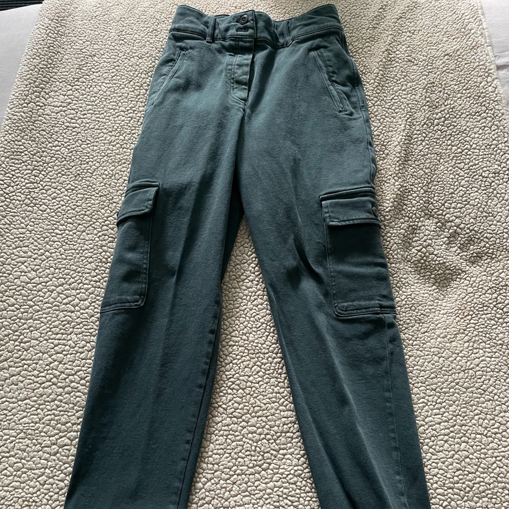 Aritzia Wilfred Free Modern Cargo Pants Teal